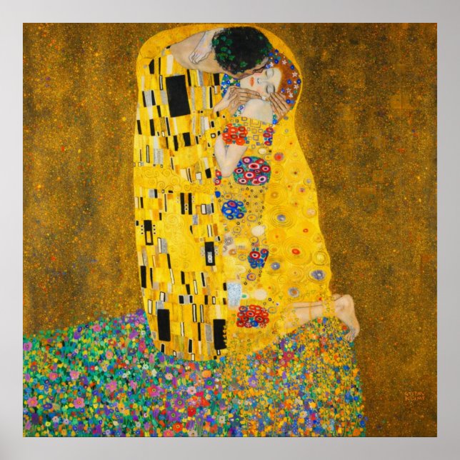 Poster O Beijo de Gustav Klimt (Frente)