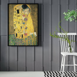 Poster O Beijo de Gustav Klimt, Vintage Art Nouveau