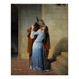 Pôster O beijo Francesco Hayez - Pinturas românticas CC11