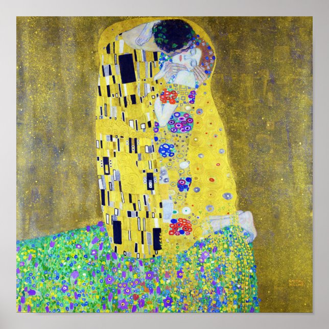 Poster O Beijo, Gustav Klimt (Frente)