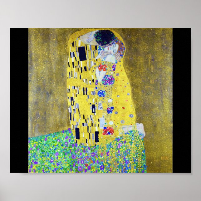 Poster O Beijo, Gustav Klimt (Frente)