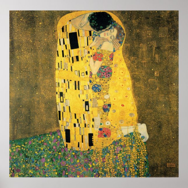 Poster O Beijo - Gustav Klimt (Frente)