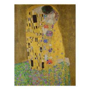 Pôster O Beijo, Pintura a Óleo Art Nouveau, Gustav Klimt