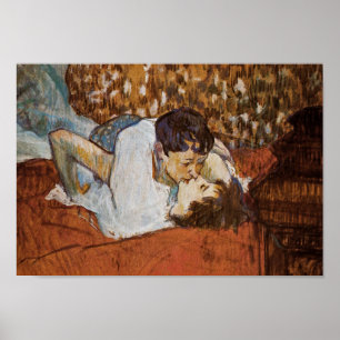Poster O beijo - por Henri de Toulouse-Lautrec