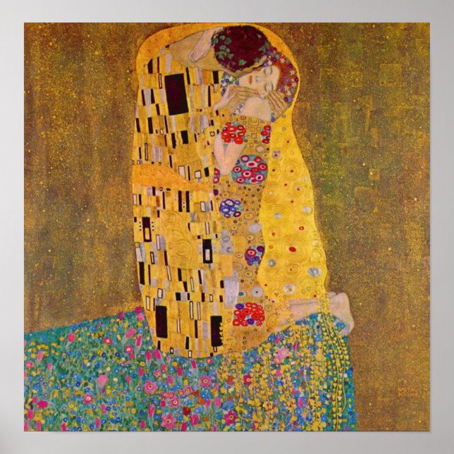 Pôster O Beijo por Klimt (Frente)