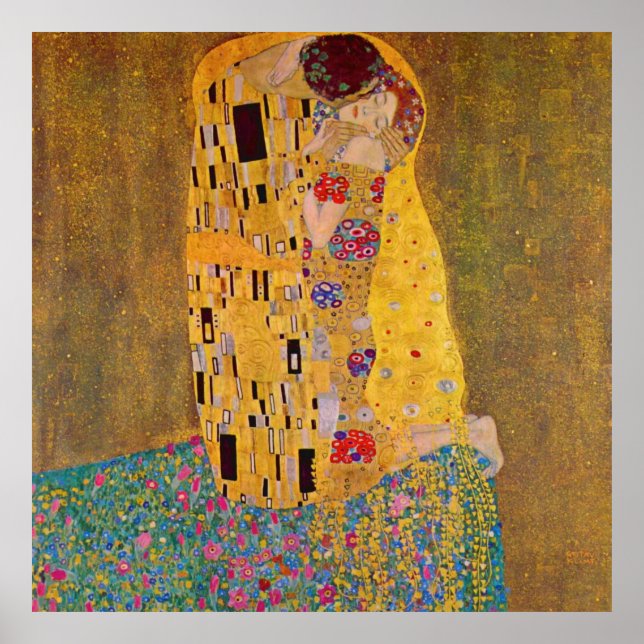Poster O Beijo por Klimt (Frente)