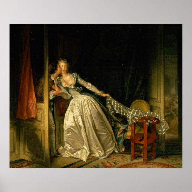 Poster O Beijo Roubado Fragonard (Frente)