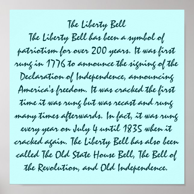 Pôster O Bell da Liberdade (Frente)