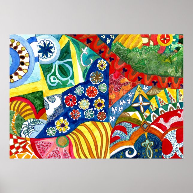 Poster O Bench 2 de Gaudi. (Frente)