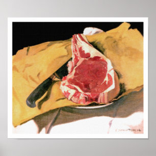 Pôster O bife por Felix Vallotton, 1914