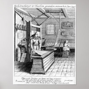 Poster O Bindery de Laurens Janszoon Koster