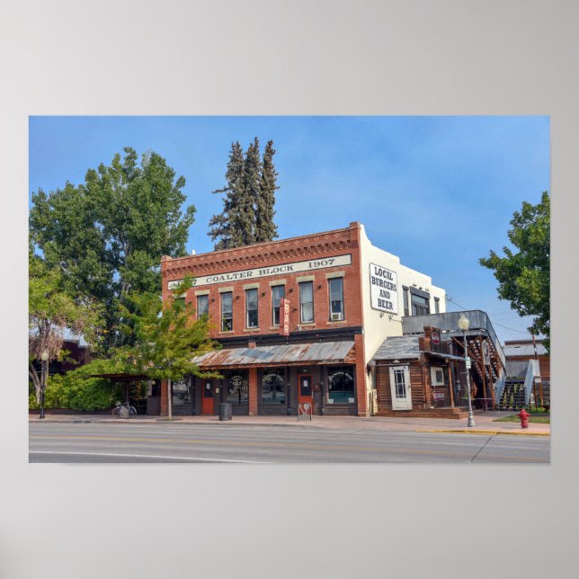 Poster O Bloco Coalter de 1907, Lander, Wyoming (Frente)
