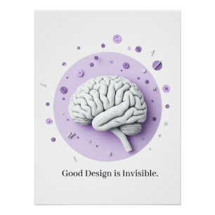 Pôster O bom Design é invisível
