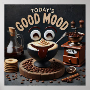 Poster O bom humor de hoje" café de arte