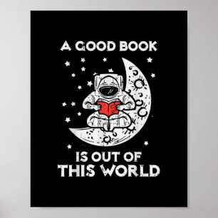 Poster O Bom Livro Está Fora Deste Verme De Lua