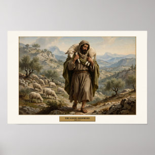 Poster O Bom Pastor — Estilo Da Vinci