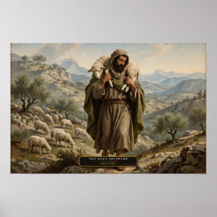Poster O Bom Pastor — Estilo Da Vinci