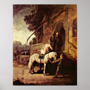 Pôster O bom samaritano por Rembrandt Van Rijn
