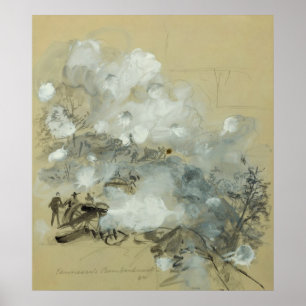 Poster O bombardeio de Kennesaw por Alfred Rudolph Waud