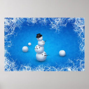 Pôster O boneco de neve alegre