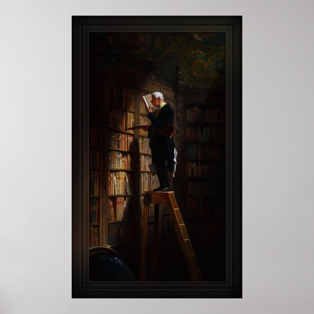 Poster O Bookworm de Carl Spitzweg (Frente)