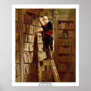 Pôster O Bookworm, De Spitzweg, Carl