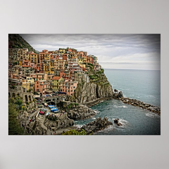 Poster O Bordo da Itália - Manarola - Cinque Terre (Frente)