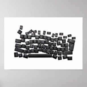 Poster o botão da letra de computador do teclado da