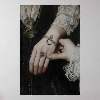 Poster O Bracelete de Encantos Arte de Parede Dark Academ
