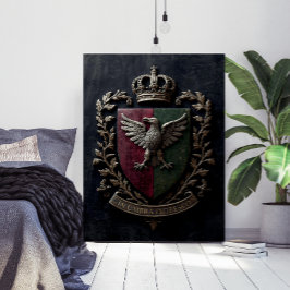 Poster O Brasão Heráldico Chateaucore Vitoriano Medieval