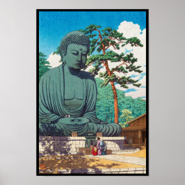 Poster O Buda Excelente em Kamakura Hasui Kawase hanga