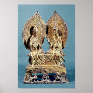 Pôster O Buddhas Prabhutaratna e Sakyamuni