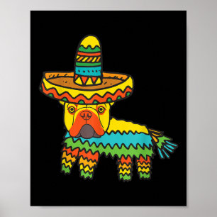 Poster O Buldogue Francês Cinco De Mayo Mostra Um Cachorr