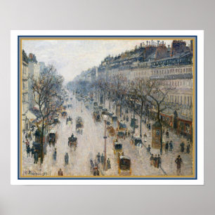 Pôster "O bulevar Montmartre" por Camille Pissarro