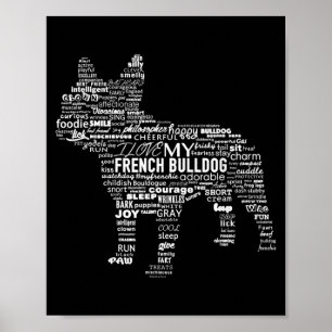 Poster O Bulldog Francês Para Descrever O Meu Francês