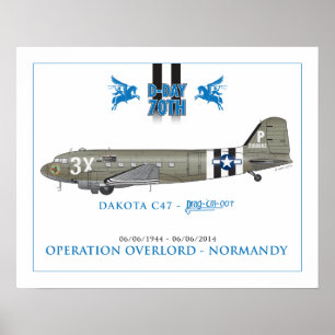 Pôster O C47 SKYTRAIN de DAKOTA - ARRASTE-OS OOT