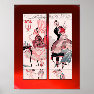 PÔSTER O CABELEIREIRO, SALÃO DE BELEZA DA FORMA COMPO O