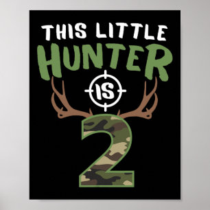 Poster O Caçador Pequeno É 2 Crianças de Aniversário, seg