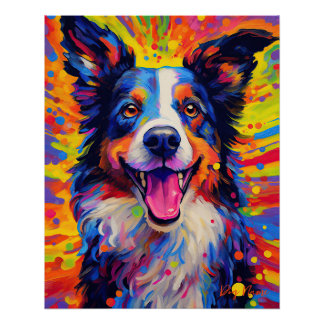 Pôster O Cachorro Collie Fronteira 003 - Zetton Ziana