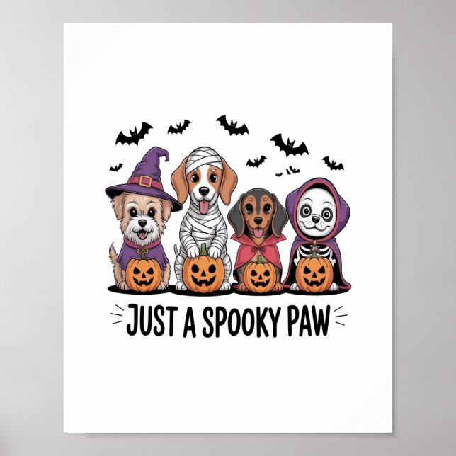 Poster O Cachorro Halloween É Apenas Uma Pata Estranha (Frente)