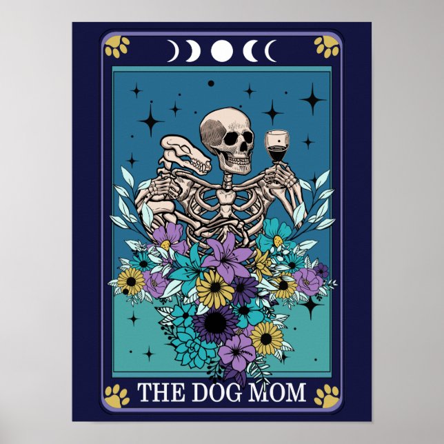 Poster O Cachorro Mãe Engraçado Tarot (Frente)
