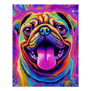Pôster O Cachorro Pug 001 - Zetton Ziana