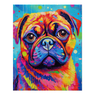 Pôster O Cachorro Pug 005 - Zetton Ziana