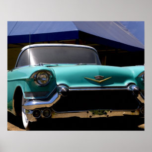 Poster O Cadillac Conversível Verde de Elvis Presley em