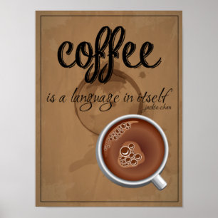Poster o café é uma língua em si