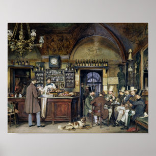 Poster O café em Roma, 1856