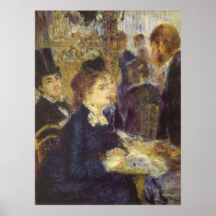 Pôster O Café por Pierre Renoir, Impressionismo Vintage