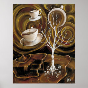 Poster O café sonha canvas