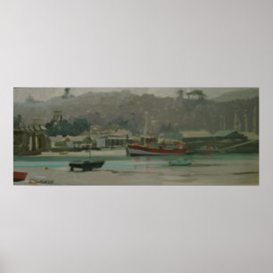 Pôster O cais do pescador cinzento do dia