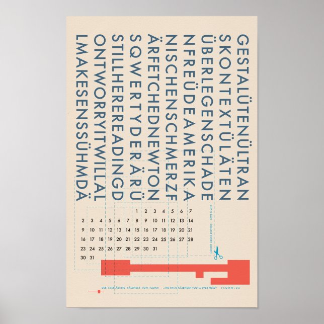 Poster O CALENDÁRIO INACABÁVEL de FLOMM (Frente)